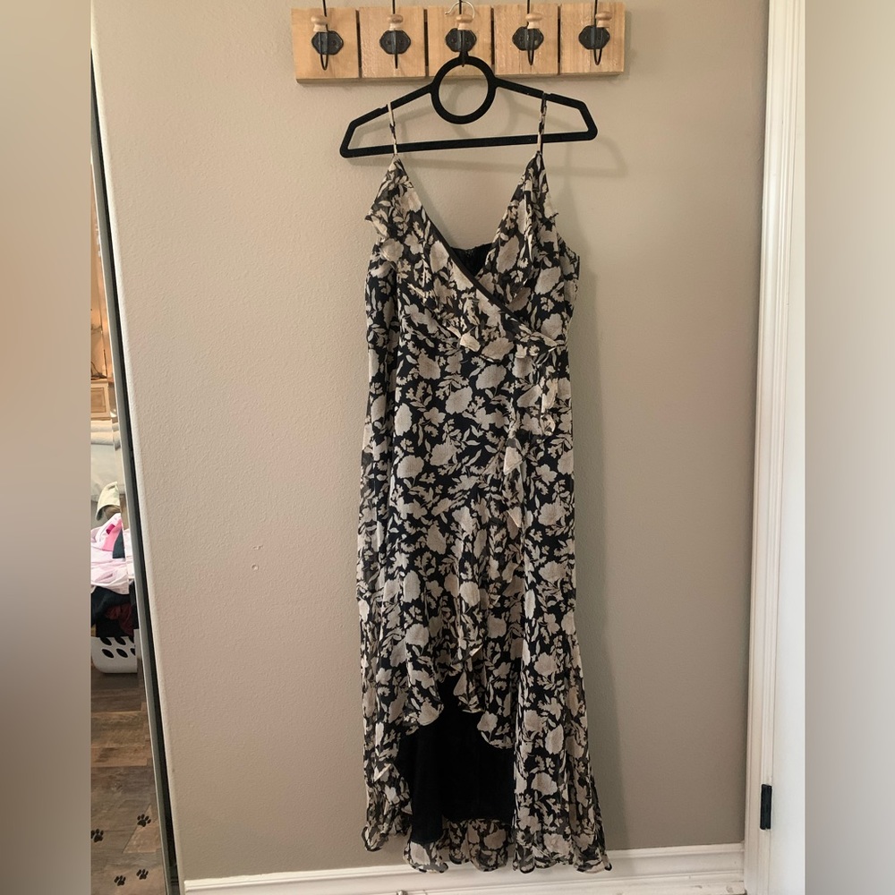 Express Floral Ruffle Hi-Low Maxi Dress Size XL